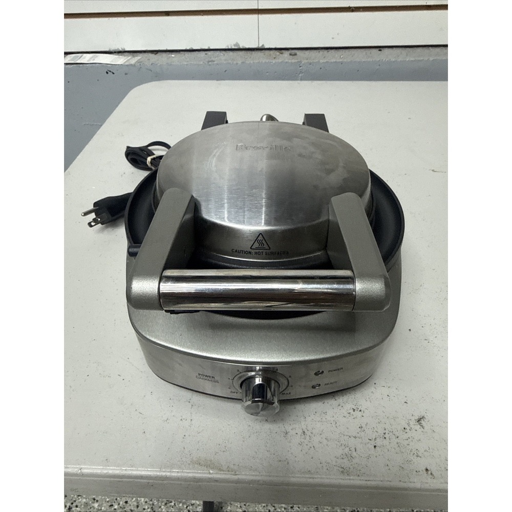 Breville Waffle Maker BWM520XL No Mess Stainless Steel WORKS Tested Clean EUC!! - Picture 3 of 13